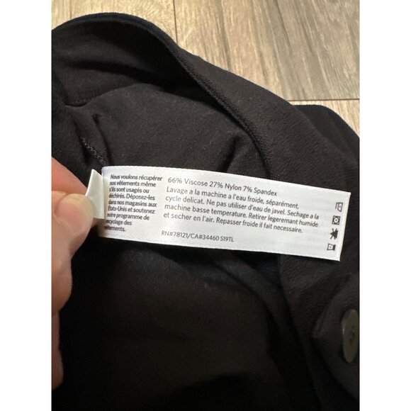 Eileen Fisher Womens Wide-Leg Black Pants Size 8 Viscose Blend Cropped - Picture 8 of 8